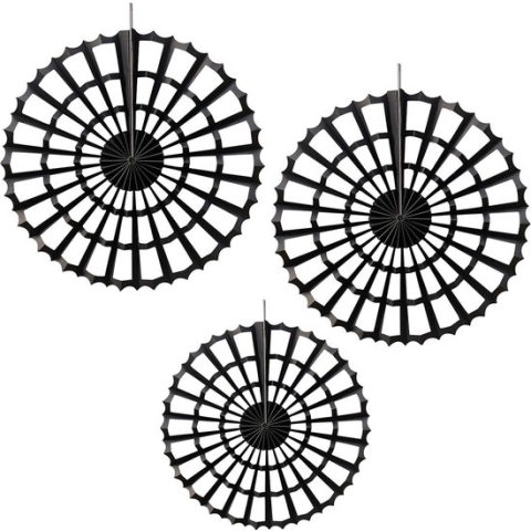 Spinnenweb Zwart - 3 stuks