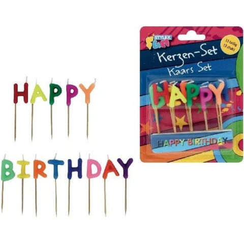 Happy Birthday Verjaardagskaarjes 13 stuks
