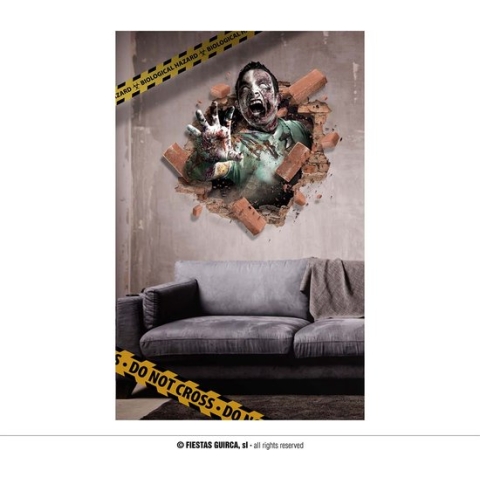 Halloween Wanddeco Zombie 70 x 80 cm