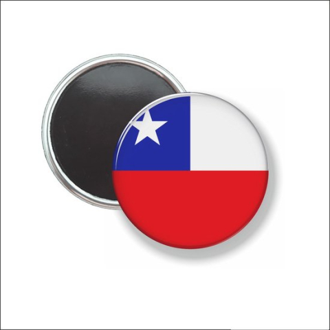 Button Met Magneet 58 MM - Vlag Chili - NIET VOOR KLEDING