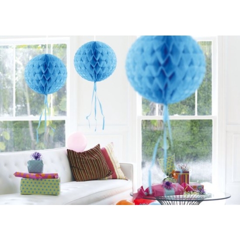 Decoratie bol baby blauw 30 cm