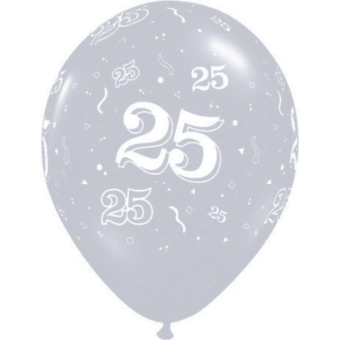 Qualatex - Ballonnen 25 zilver (25 stuks)