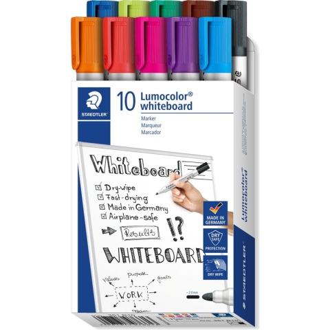 STAEDTLER Lumocolor whiteboard marker - doosje 10 st