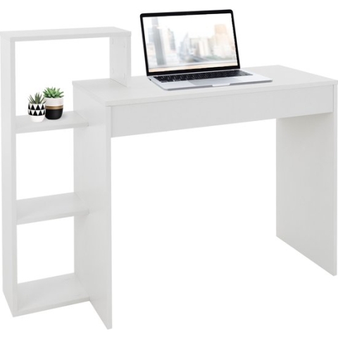 Bureau met legplank 110x72x40 cm Wit Hout ML Design