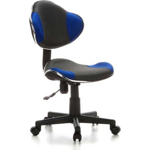 Bureaustoel - Kinderen - Stof - Grijs/Blauw - Ergonomisch