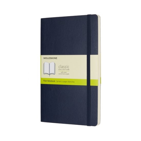 Moleskine Classic Notitieboek - Large - Softcover - Blanco - Saffier Blauw