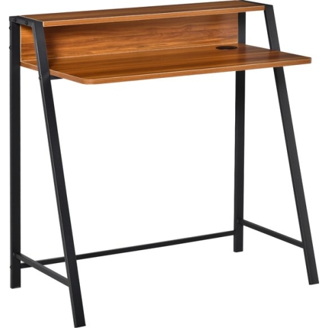 HOMCOM Bureau, computertafel, lade, bureau, werktafel met kabeldoorvoer 836-055