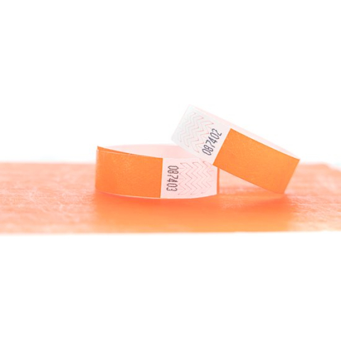 1000 Polsbandjes, Tyvek Neon oranje