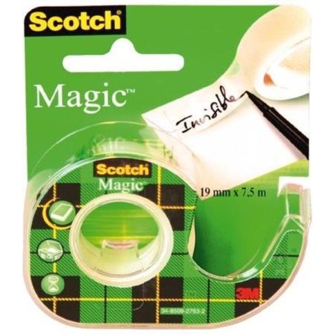 Plakband Scotch Magic 810 19mmx7.5m onzichtbaar + afroller