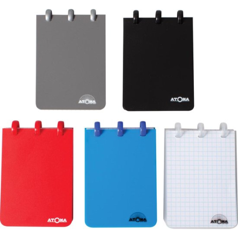 Atoma notitieboekje ft A7, geruit 5 mm, geassorteerde kleuren