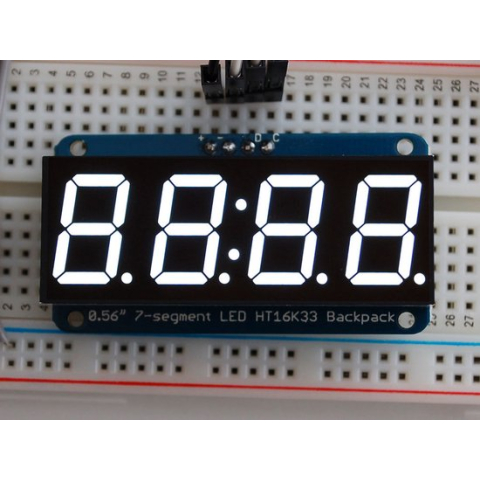 0.56 inch 4-Digit 7-Segment Display w/I2C Backpack Wit adafruit 1002