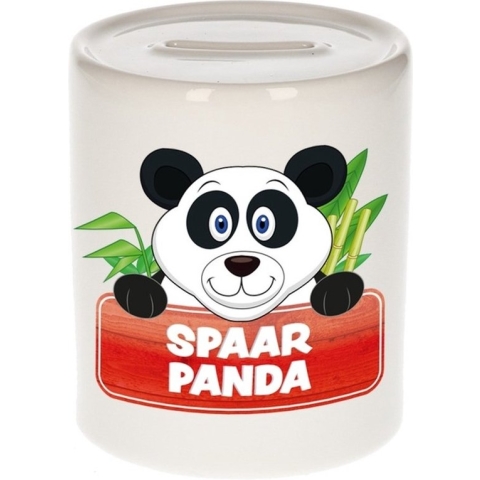 Kinder spaarpot met spaar panda opdruk - keramiek - panda spaarpotten