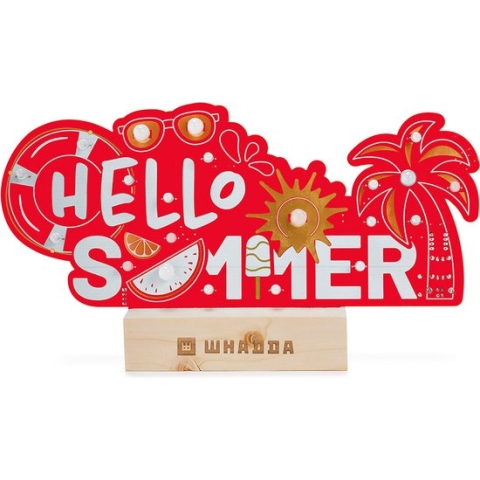 Whadda Soldeerkit, XL-printplaat, Hello Summer, met houder
