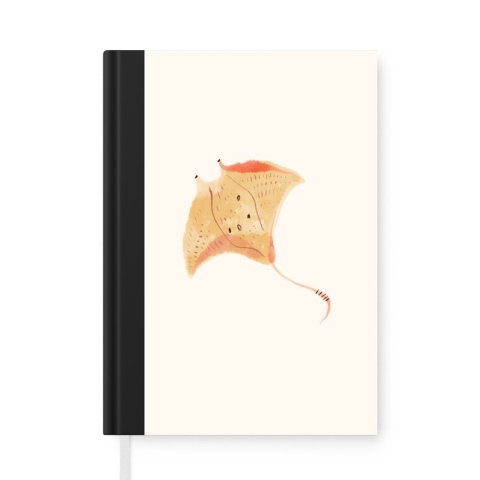 Notitieboek - Schrijfboek - Rog - Vis - Zee - Aquarel - Notitieboekje - A5 formaat - Schrijfblok