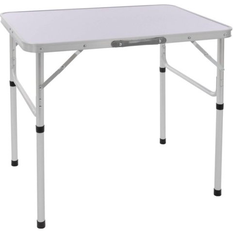 Campingtafel opvouwbaar 75x55x68 cm zilver/wit aluminium ML-Design