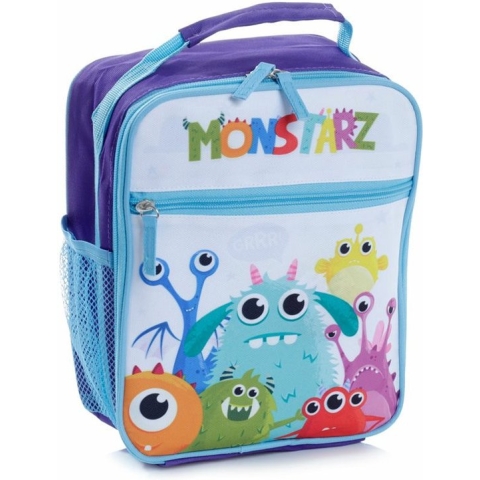 Draagbare lunch/sixpack koeltas - Monstarz print - 21 x 25 cm -  5.8 L