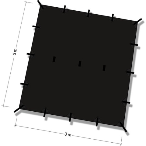 Tarp 3x3 - Jet Black
