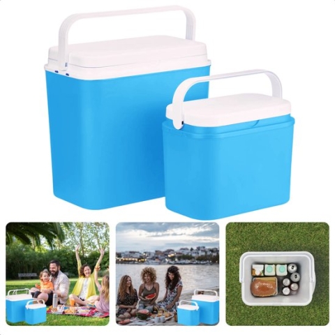 Cheqo® Koelbox Set - Koelboxen - 2 Stuks - 10L & 24L - 26x18x31cm & 39x24x39cm