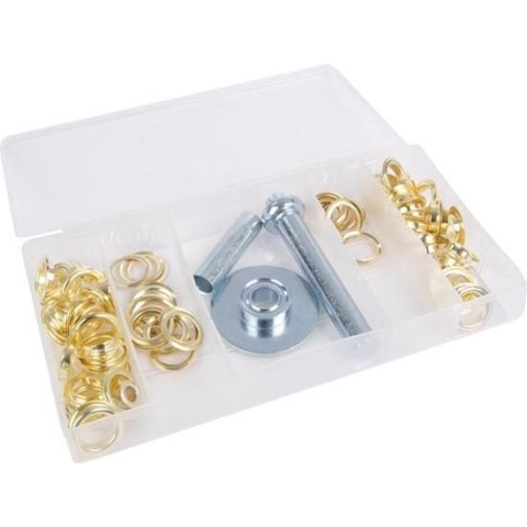 Zeilringen set - 100 stuks + gereedschap