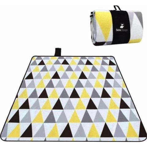Sens Design XXL Waterdicht Picknickkleed – 200x200 cm – Buitenkleed Geel