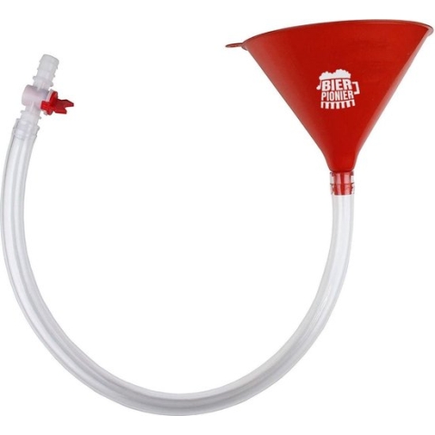 De bierpionier Biertrechter - Drank trechter - Rood - Drinken - Drinking game - Feestartikelen - Drankspellen accessoires - Bier - Shots - Mixed drinks - Bierspuit
