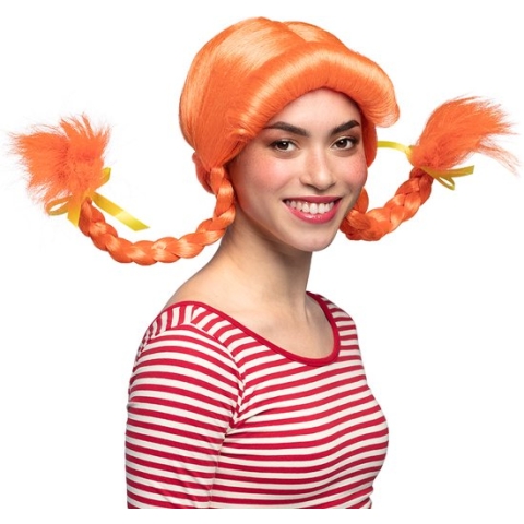 Boland - Pruik Braided Oranje - Vlechtjes - Lang - Vrouwen - -