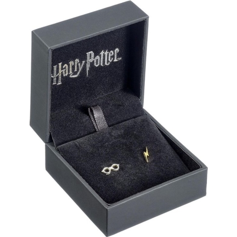 Sterling Silver Lightning Bolt and glasses stud earrings Ha