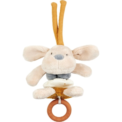 Nattou Hond Charlie - Trillende Knuffel - Vanille - 20 x 10 cm