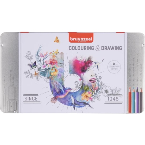 Bruynzeel Kleurblik 70-delig - kleur/metallic/aquarel potloden en accessoires