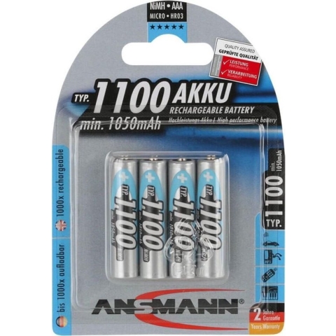 Ansmann - 4er Blister 1100mAh Professional - Micro accu