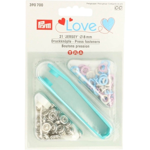 Prym Love Jersey 8 mm blauw en roze kleur