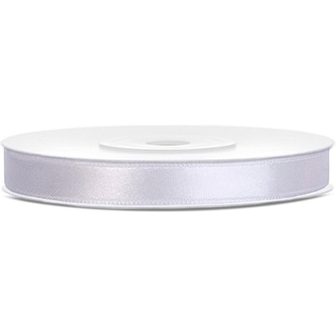 3 rollen satijn lint wit 6 mm x 25 m - lint - satijn - hobby - diy - naaien - wit