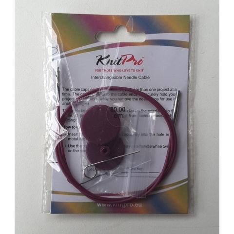 Knitpro verwisselbare kabel voor rondbreinaalden 80 cm