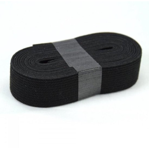 Bandelastiek 30mm x 2,5m - zwart - taille elastiek - stevig maar soepel - 3 cm breed band