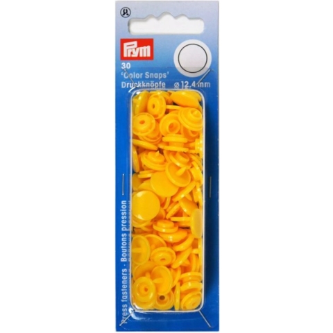 Prym Drukknoop Color Snaps rond geel