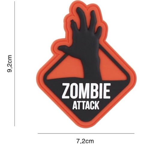 Embleem 3D PVC Zombie Attack 2 Oranje