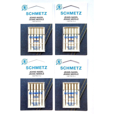 Schmetz machinenaalden jeans nr.90 (5 naalden) universeel, 4 kaarten