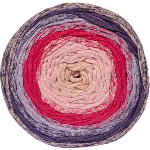 Cake-koord Paars-Fuchsia-grijs - 2mm gevlochten koord