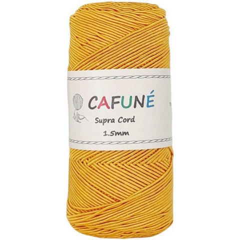 Cafuné Supra koord Mosterd-1,5mm-200gr-200mt-Sieradenkoord-Haken-Macramé-Buiskoord