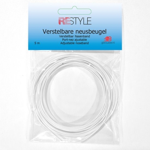 Restyle Flexibel neusband  5 meter voor mondkapjes