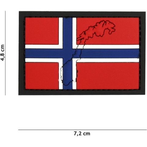 Embleem 3D PVC Noorwegen met Contour