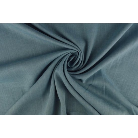 Linnen stof op rol - Vintage blauw - 10 meter