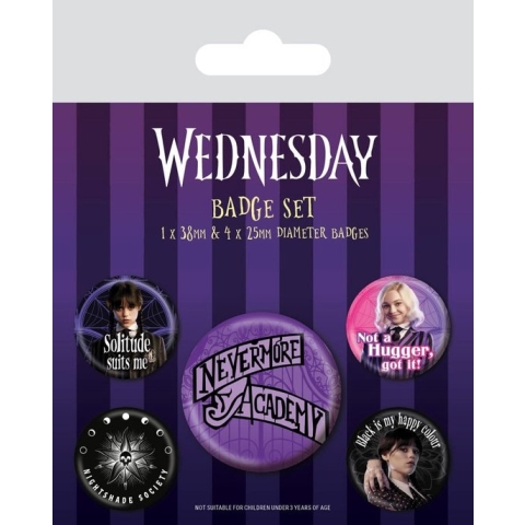 Wednesday: Nevermore - Badge Pack