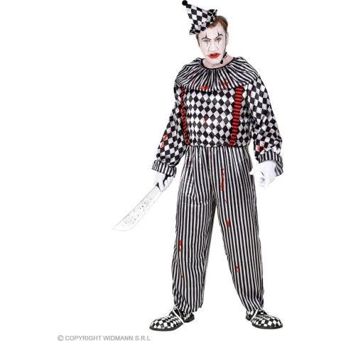 Widmann - Monster & Griezel Kostuum - Bloedgrappige Scary Clown - Man - - XL - Halloween - Verkleedkleding