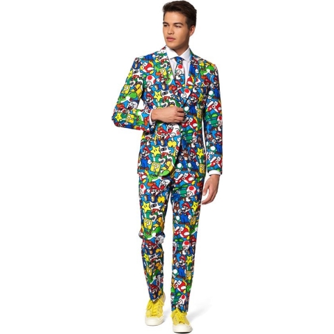OppoSuits Super Mario™ - Heren Pak - Nintendo - Gekleurd - Maat EU 50