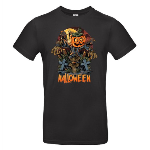 Zwart Halloween T-shirt met opdruk Halloween 164