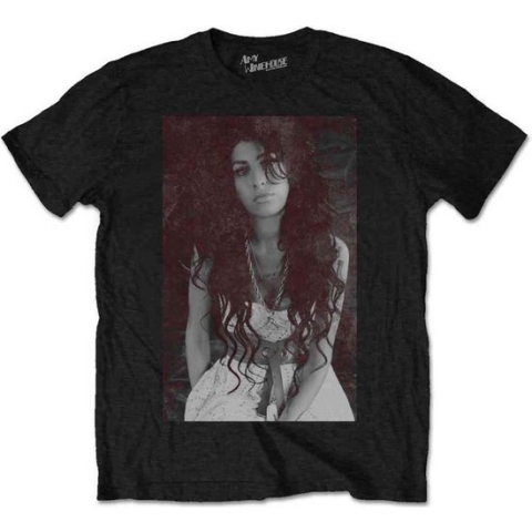 Amy Winehouse Heren Tshirt -S- Back To Black Chalk Board Zwart