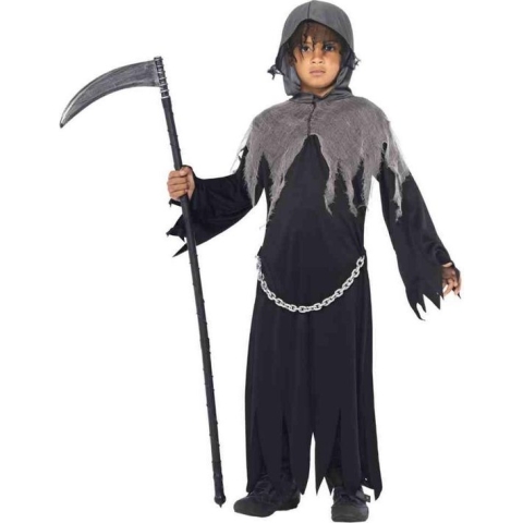 Smiffys Kinder Kostuum -Kids tm 14 jaar- Grim Reaper Zwart