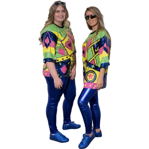 Pailletten tuniek/ jurkje - Neon kleuren - One size