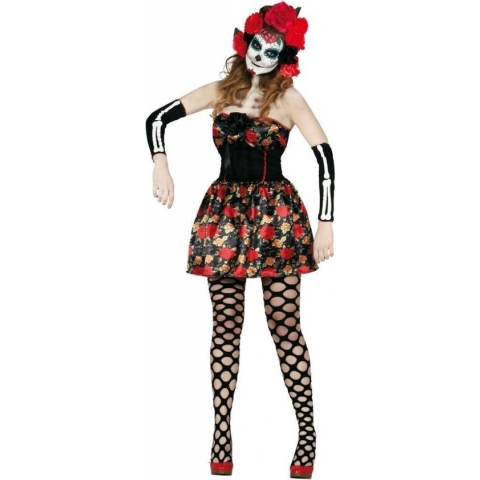 Halloween Kostuum Dames Jurk Skelet Day Of The Dead